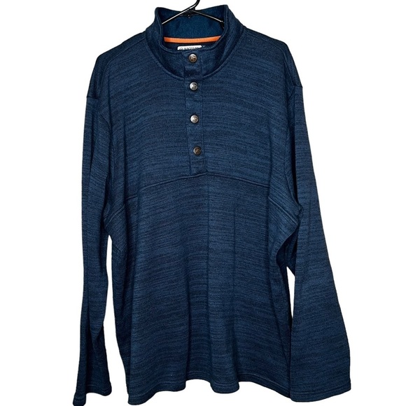 Magellan Mens Mag Warmth Hunt Gear Sweater Size 3XL Blue 1/4 Snap Sweatshirt - Picture 1 of 12